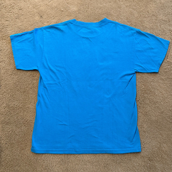 Vintage Oakley Tee Mens Blue with black White Logo Size Large EUC - Picture 7 of 7